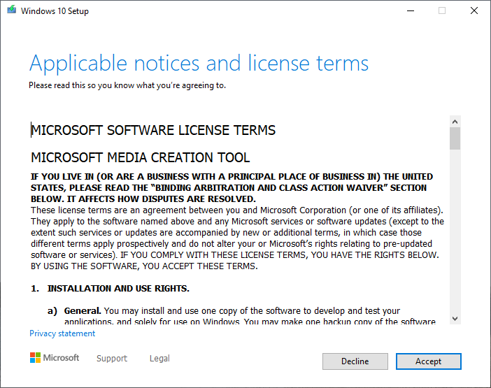 MediaCreationTool Windows10 2 - Tải Windows 10 Bản Quyền Và Tạo USB Boot Chính Thức